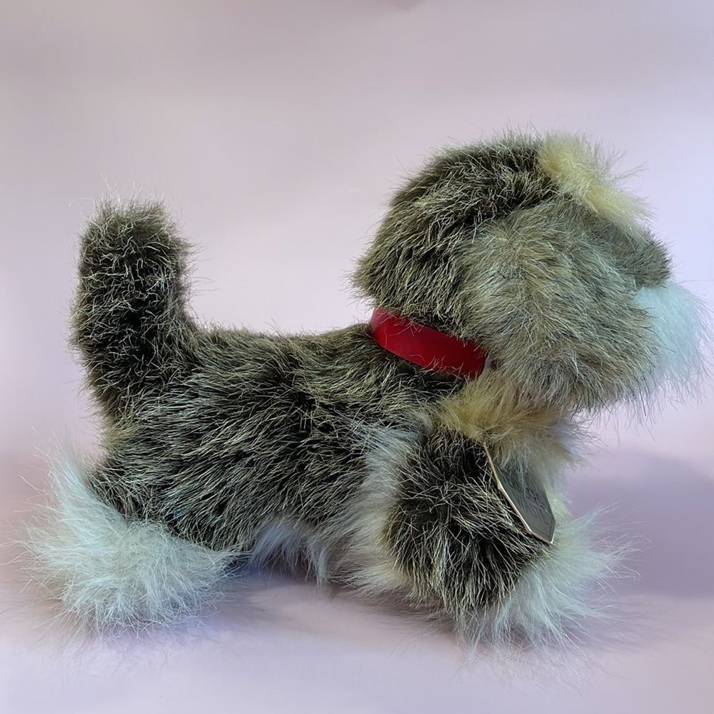 Vintage Tiere Mit Herz Plush Terrier Dog Stuffed Animal with Heart With Tag 8” - Picture 6 of 10